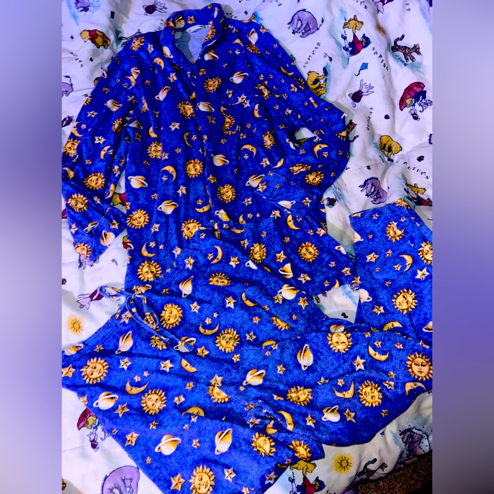 Vintage Celestial Rare Victorias Secret Pajama Set Size Medium